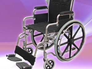 Silla de Ruedas con Descanzabrazos Desmontables y Soportes Descansapies