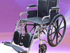 Silla de Ruedas con Descanzabrazos Desmontables y Soportes Descansapies