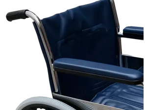Silla de Ruedas con Brazos Fijos y Descansapies Desmontables