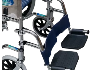 Silla de Ruedas con Brazos Fijos y Descansapies Desmontables
