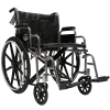 Silla de Ruedas con Brazos y Descansapies Desmontables Extra-Ancha