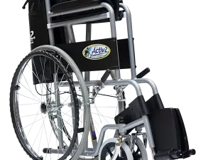 Silla de Ruedas Económica Brazos y Descansapies Fijos con Freno