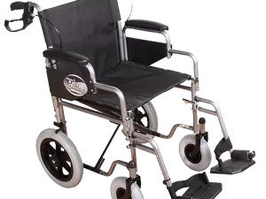Silla de Ruedas de Traslado con Brazos Desmontables, con Freno Maneral